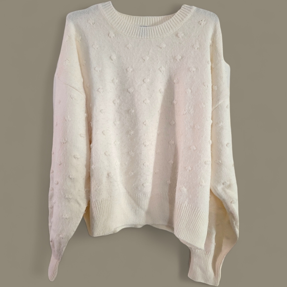 Vylette Bauble Stitch Ivory Sweater | XXL